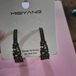 Black Crystal Earrings